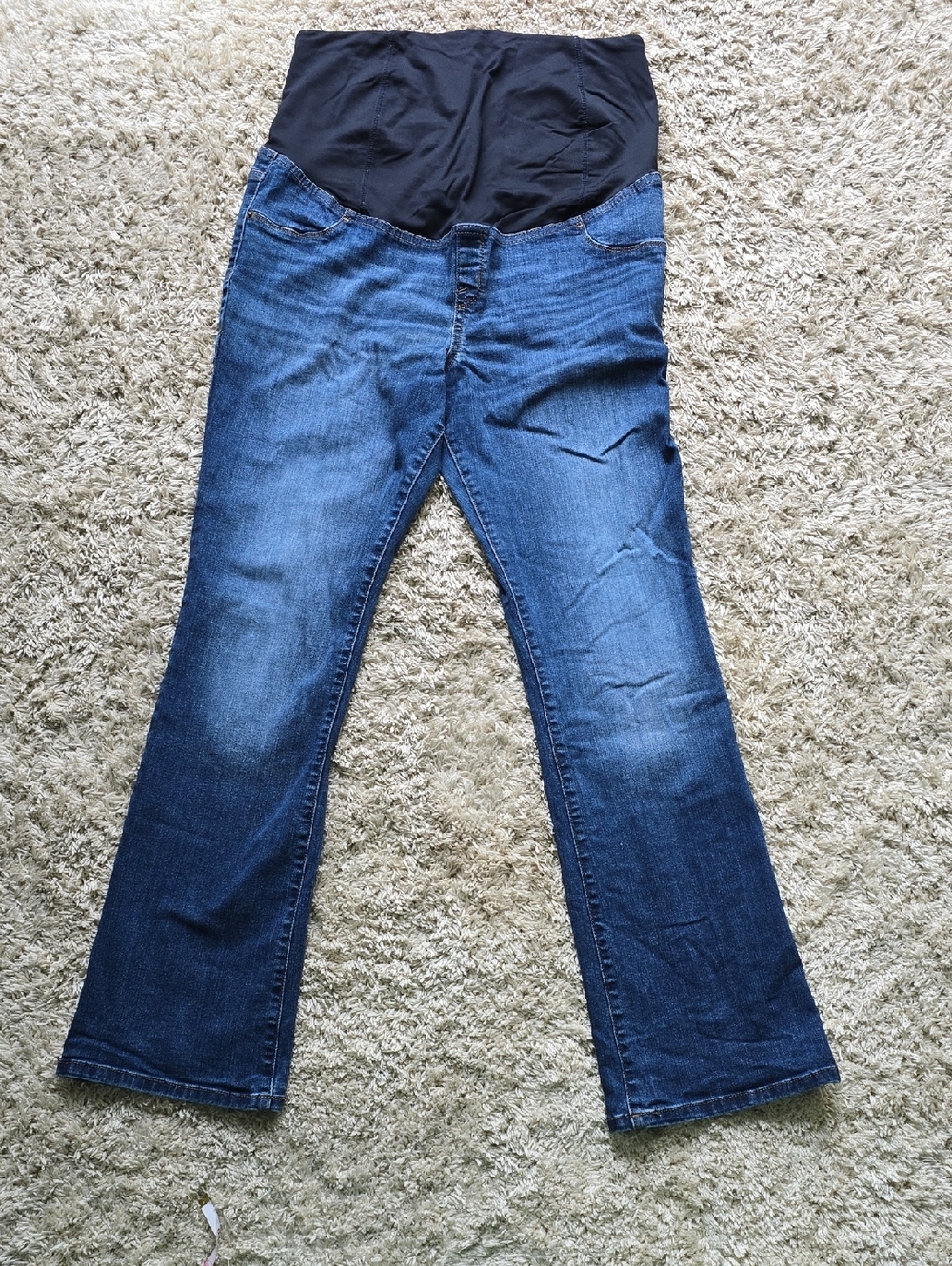 Maternity Dark Blue Stretch Waist Jeans